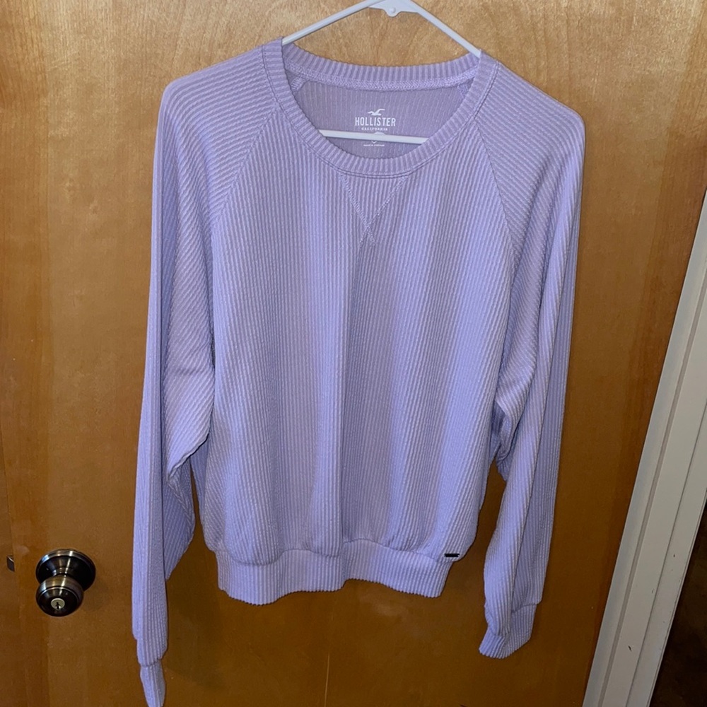 Hollister purple balloon sleeve top